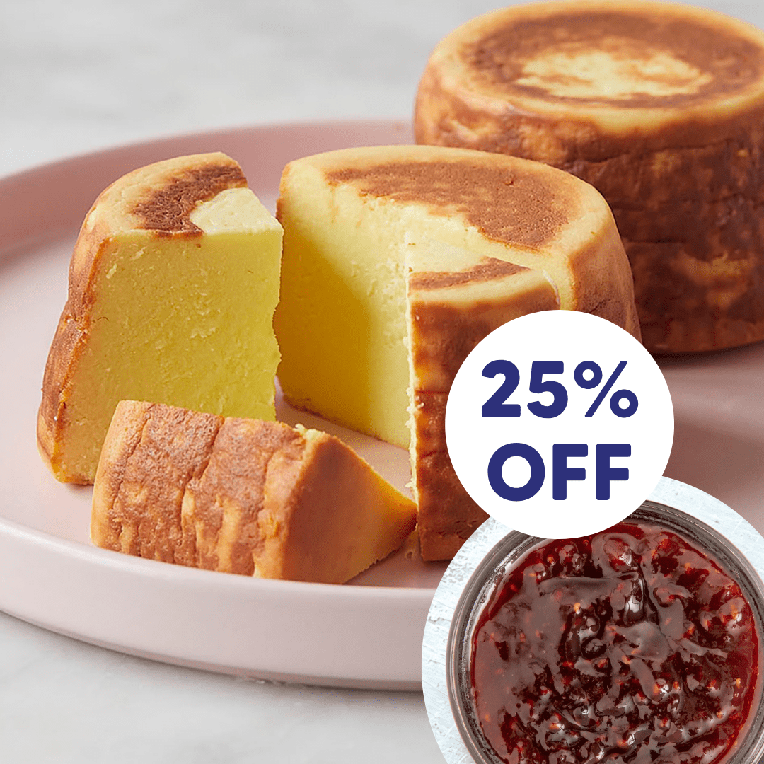 Baked Lemon Ricotta 4-pack with Blackberry Balsamic Jam