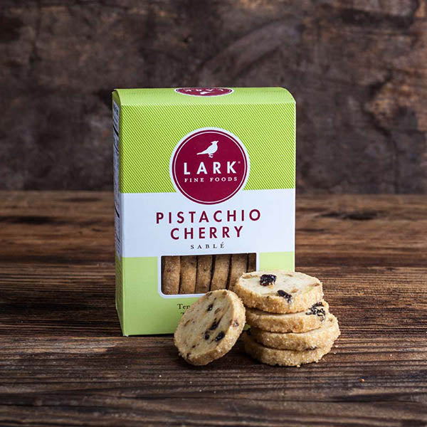 Pistachio Cherry Shortbread Cookies
