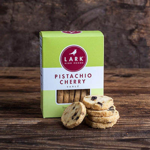 Pistachio Cherry Shortbread Cookies