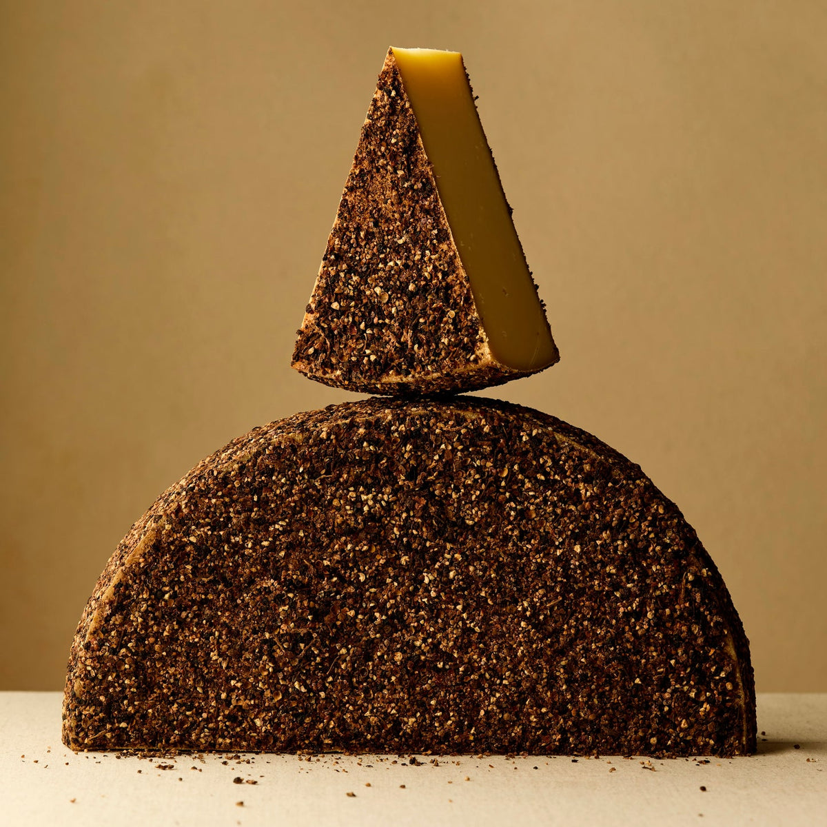 Shadow Blossom alpine cheese with peppercorn blend.